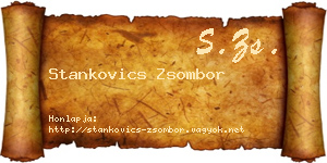Stankovics Zsombor névjegykártya